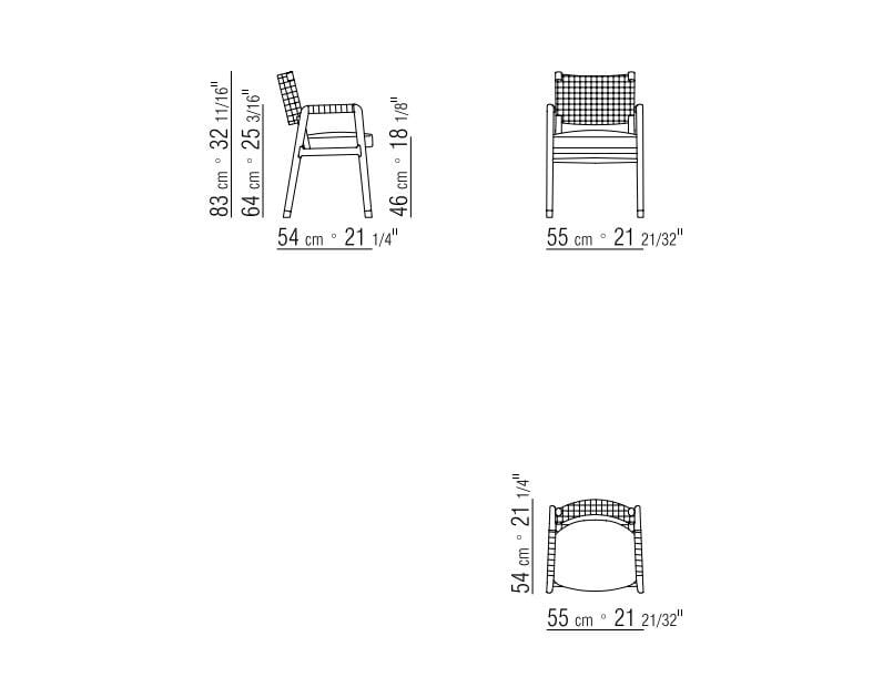 Стул из массива дерева с подлокотниками Flexform Ortigia ARCH-00103012 - Вид №3