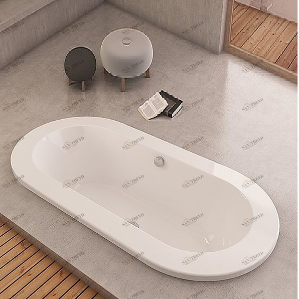 Ванна встраиваемая PHILIPPE STARCK 1 180 см с аэромассажем Deluxe HOESCH 6020