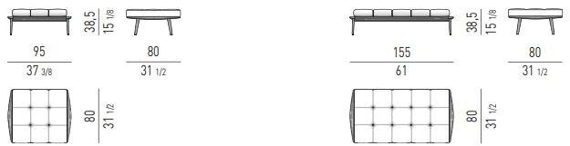 Minotti Мягкая кожаная скамейка Fynn sun-id-1396079 - Вид №1