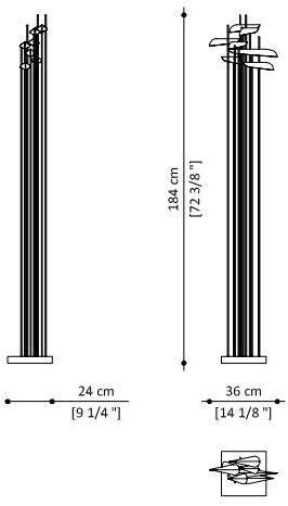 Paolo Castelli Светодиодный торшер из латуни Anodine Ill.anod.100  - Вид №9