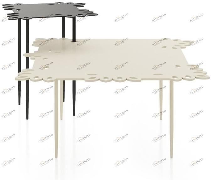 Liu Jo Living Collection Квадратный журнальный столик из крашеного металла Urban fan Flt