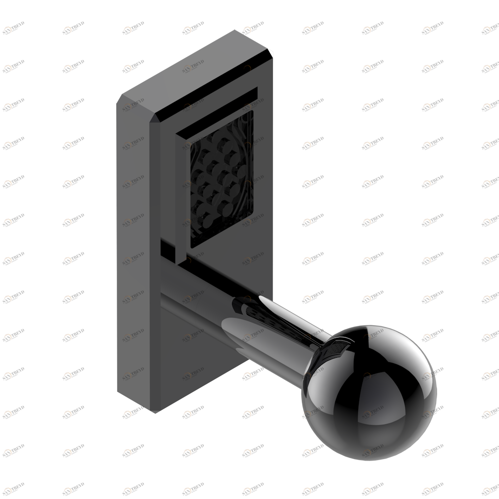 A2M-517 Крючок для халатов одинарный Thg-paris Metropolis с рукоятками с чёрным хрусталём Покрытие PVD бронза A2M-517 CAT.F