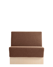 Space 249 Модульная система сидений. Сиденье и спинка обитые. Ламинат спереди, по бокам и сзади (толщина борта 2 см). Линейный модуль 120см. Спинка H 87 см. Et al. Space