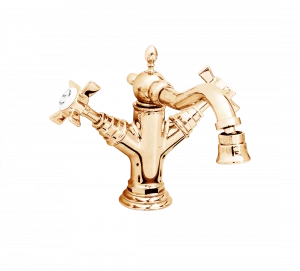 Gentry Home Смеситель для раковины Style на три отверстия с всплывающей пастой Ascot Темное золото GH101251