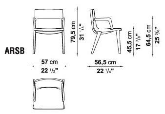Maxalto Стул из массива дерева с подлокотниками Acanto sun-id-1514580 - Вид №4