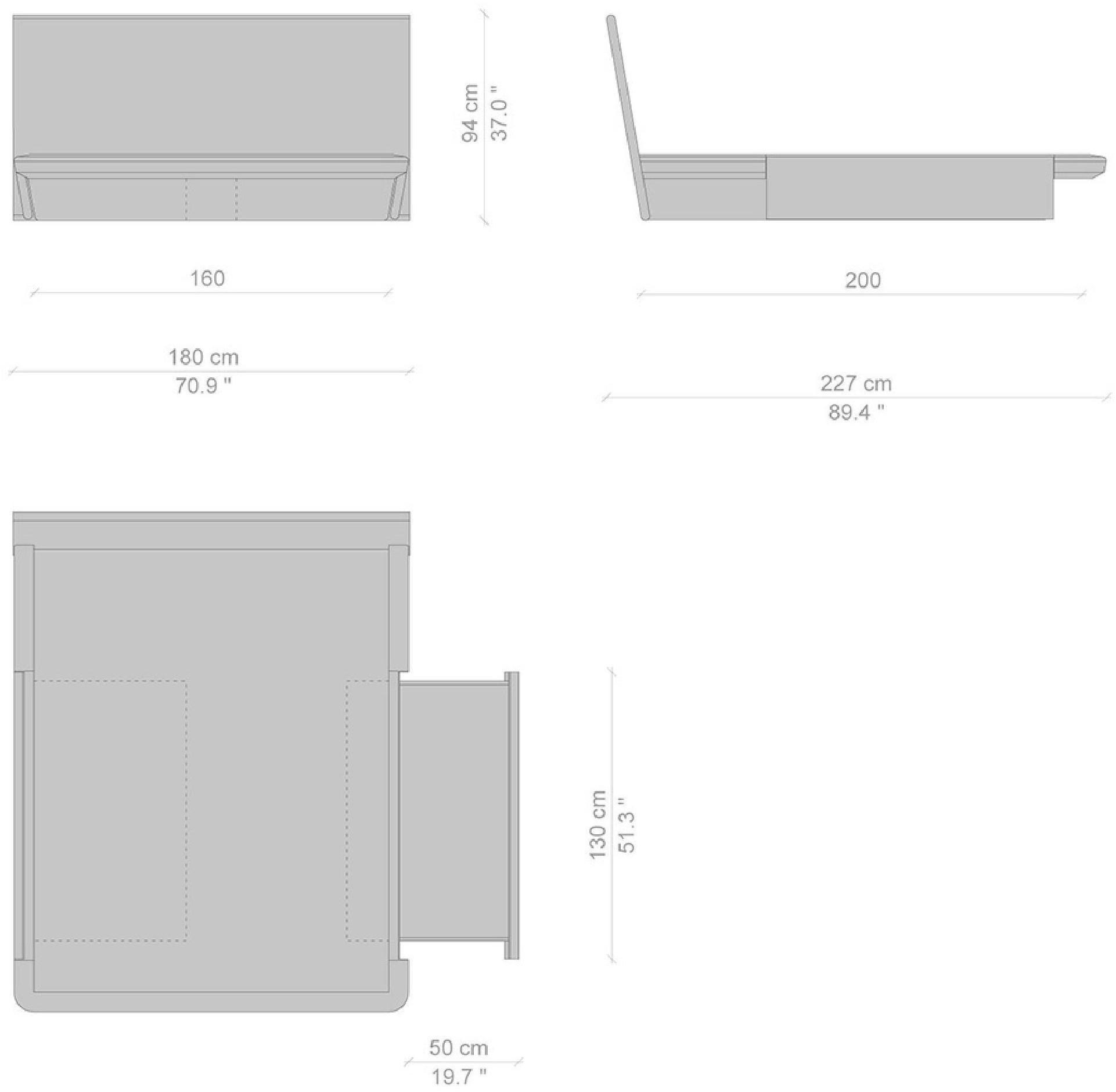 Cassina Кровать с изголовьем из ясеня  L42  - Вид №16