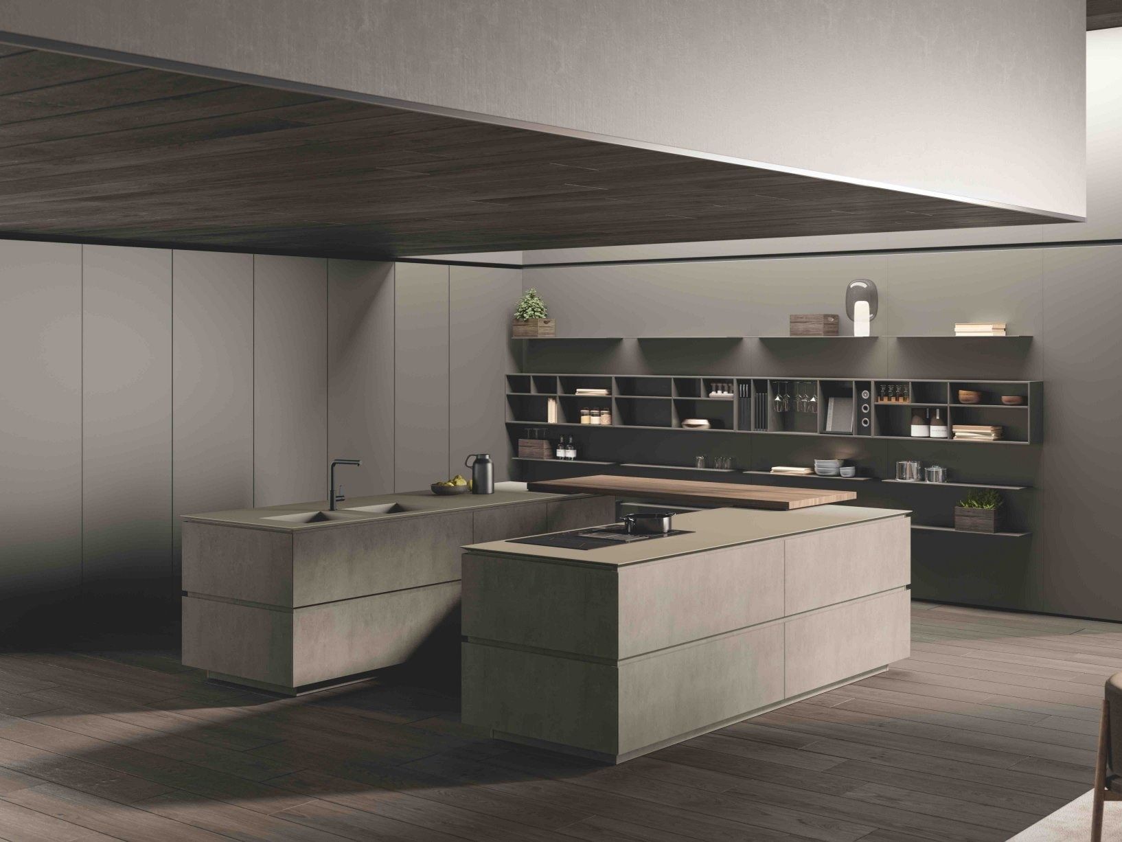 Встроенная кухня с островом ERNESTOMEDA Obliqua ARCH-00018710 - Вид №1