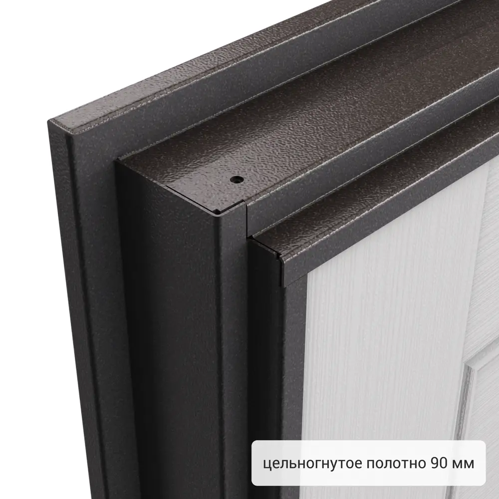 Дверь металлическая Контрол Танганика, 880 мм, правая, цвет белый TOREX STLM-2156037 - Вид №9