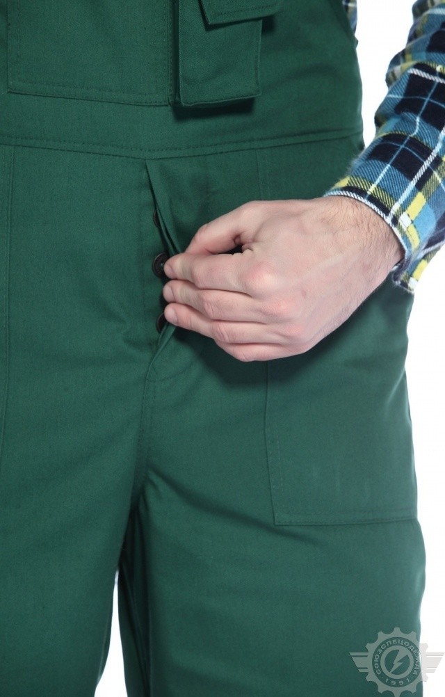 65611 Полукомбинезон "Эксперт-2" зеленый  Летняя спецодежда  размер 60-62/170-176  - Вид №7