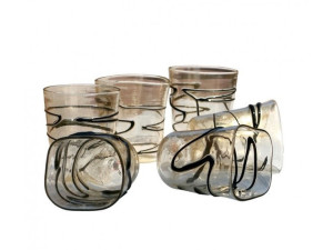 Набор из шести стаканов из муранского стекла ручной работы