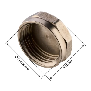 Заглушка MONLID 3/4" ВР мм никелированная латунь