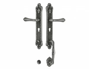 0J2415.85Y.50 Комплект входной двери с замочной скважиной европрофиль 85мм Яркий хром