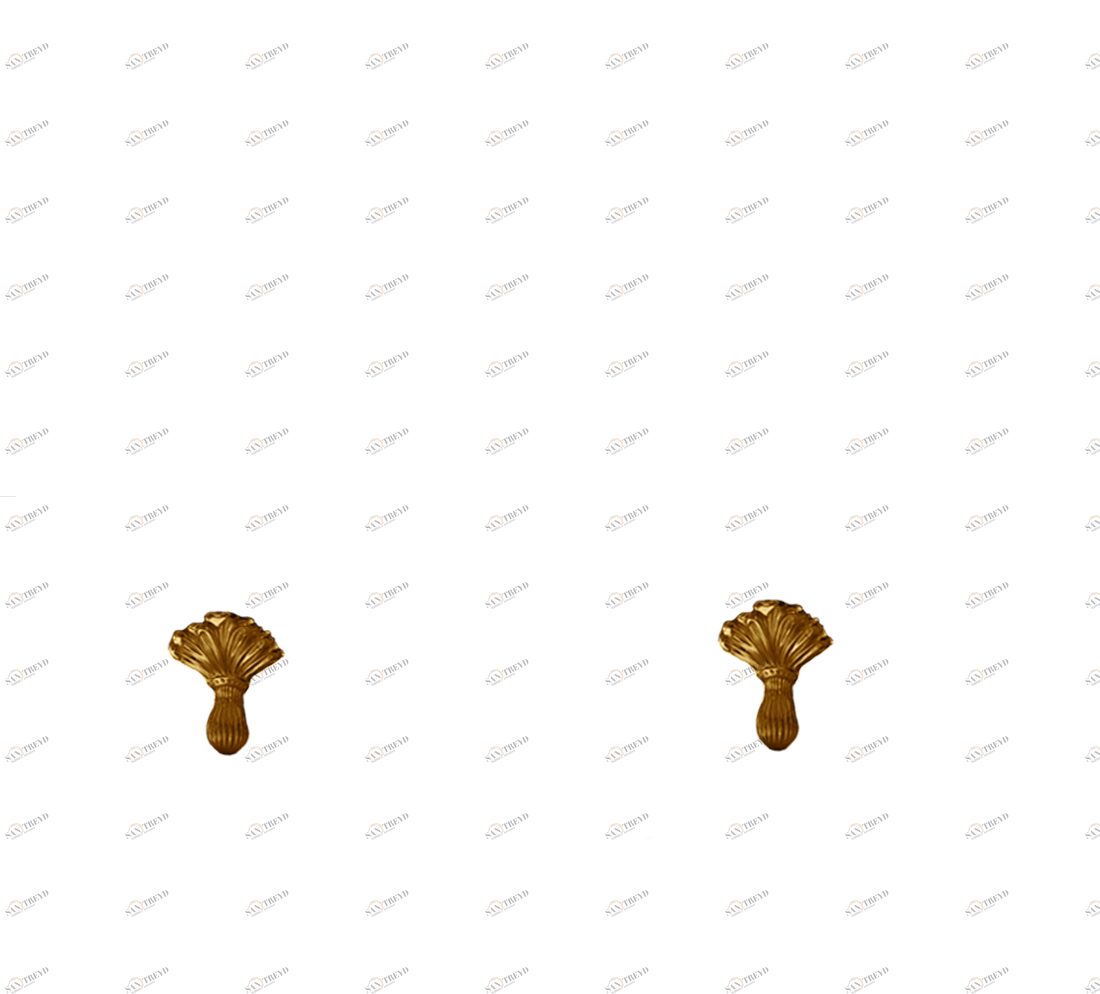 Gentry Home Bexley Cast iron bathtubs with feet Цветок темное золото GH100489 