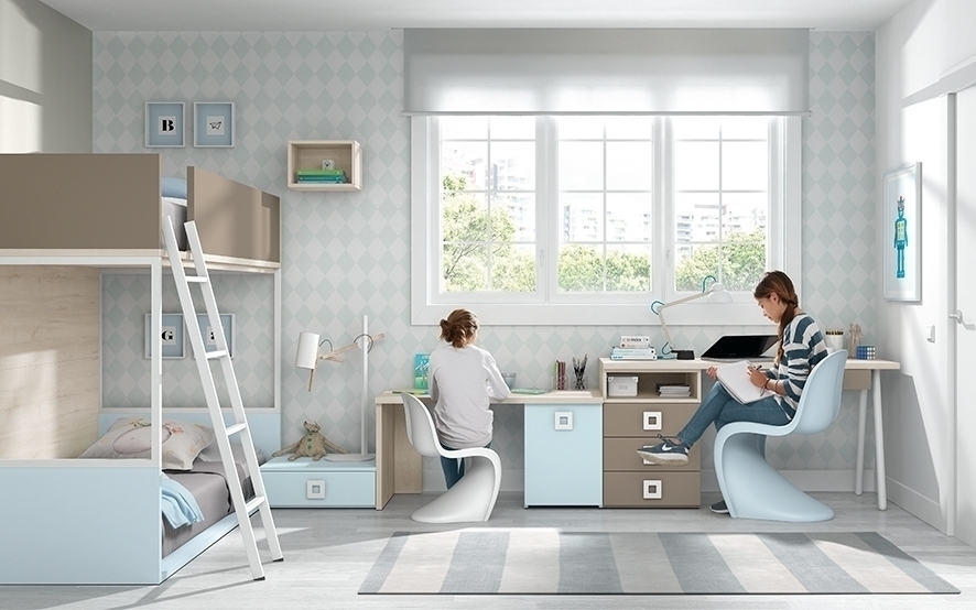 103187 Детская комната с двухъярусной кроватью Ambiente 38 Arasanz Oslo Santreyd