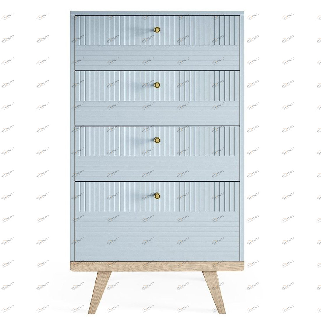 Комод высокий с 4 ящиками голубой Thimon THE IDEA ДИЗАЙНЕРСКИЕ, КОМОДЫ THIMON 210000 Голубой 