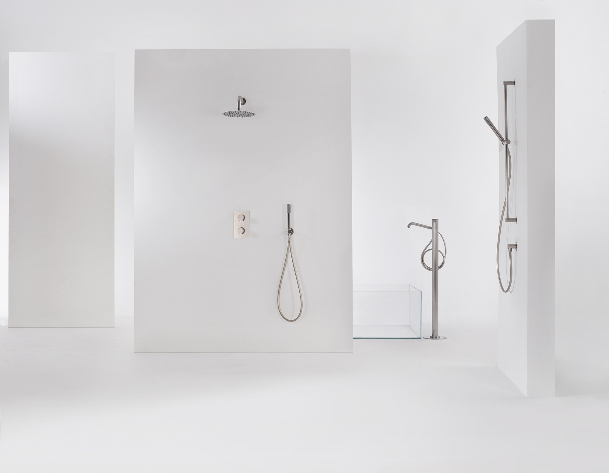 INI001-075 Hержавеющая сталь матовая Twiggy-Inox Ø 250 BOSSINI  - Вид №2