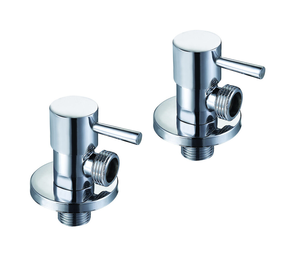 Пара круглых угловых кранов WE ARE IB sh002sr Brushed Gold RICAMBI