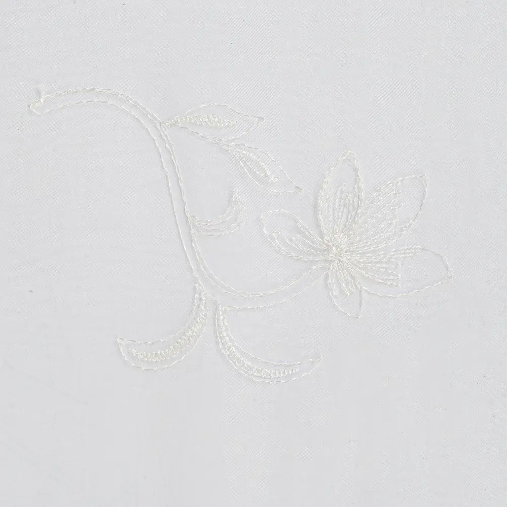 Тюль 1 п/м «Цветы» вышивка 280 см цвет молочный GARDEN STLM-2184431 - Вид №2