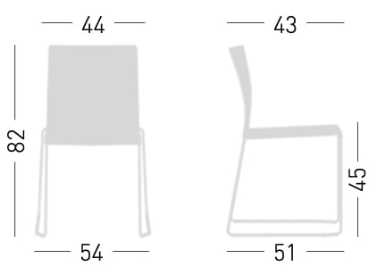 Штабелируемый стул из инженерного пластика с мягким сиденьем GABER Artesia ARCH-00086506 - Вид №9