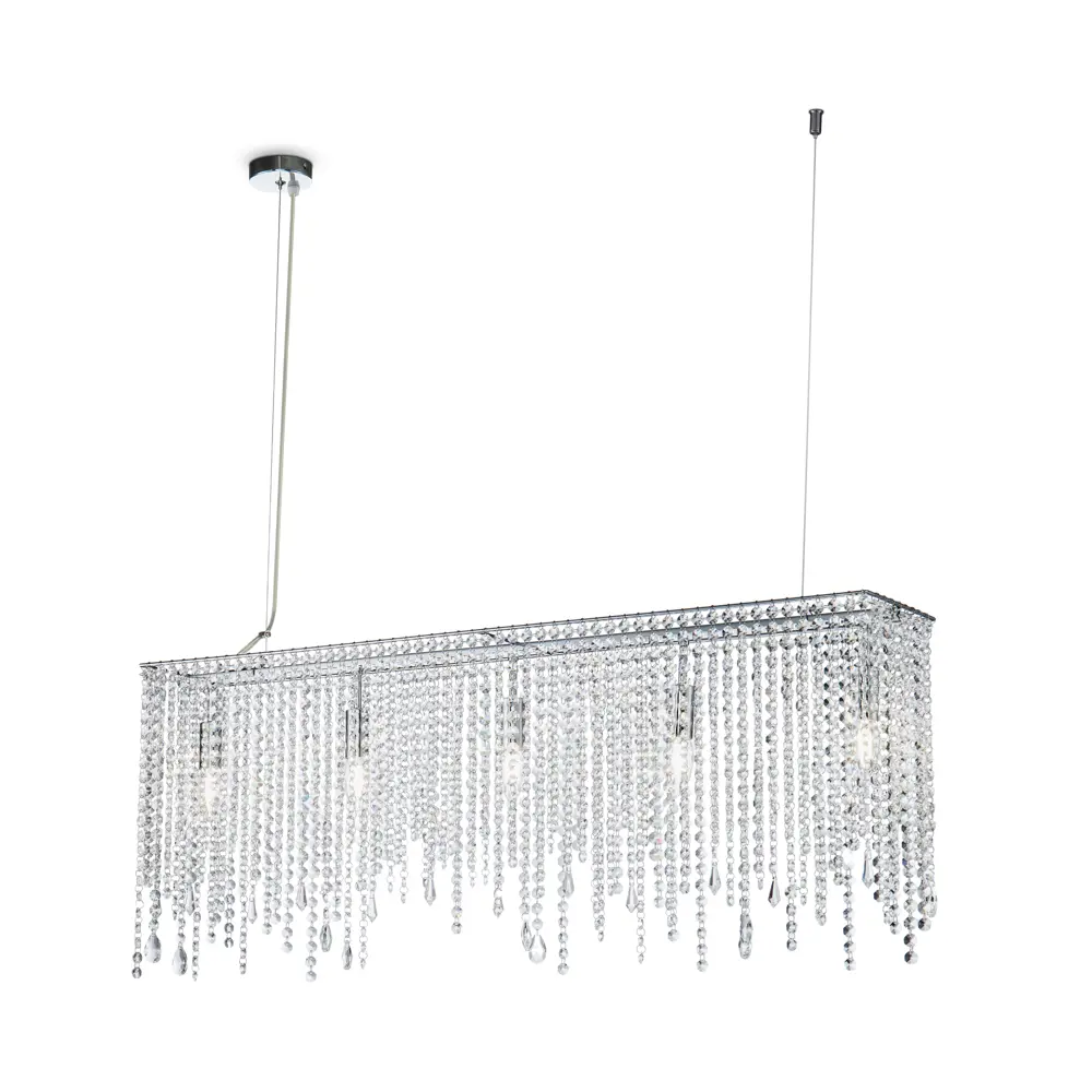 Люстра подвесная хрустальная Maytoni Императрица 5 ламп 20 м² цвет прозрачный/хром STLM-2121884 - Вид №1