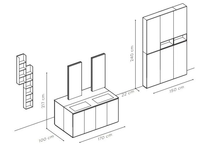 Напольная раковина из матового лака metal ARBLU Dress System ARCH-00065153 - Вид №7