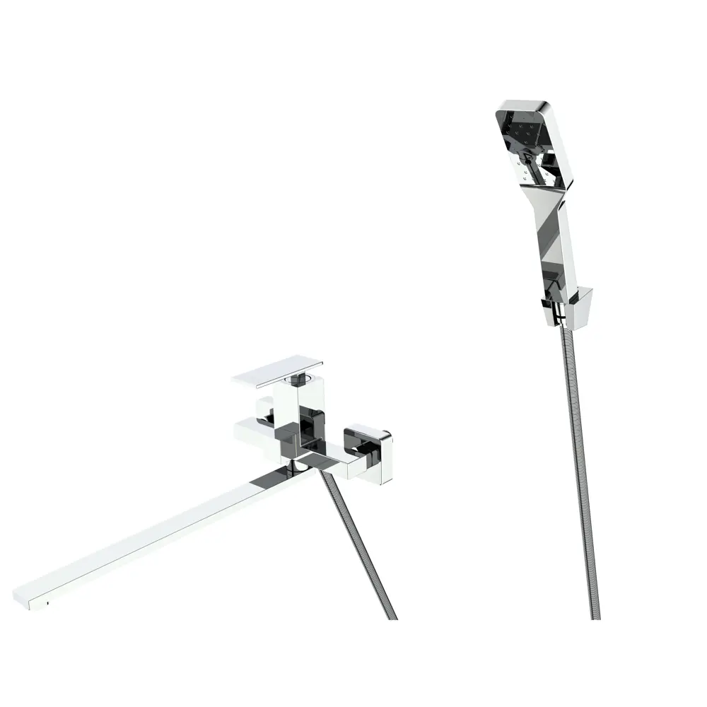 Смеситель для ванны KONSENSA Прато с лейкой и шлангом 89396332 STLM-1585098