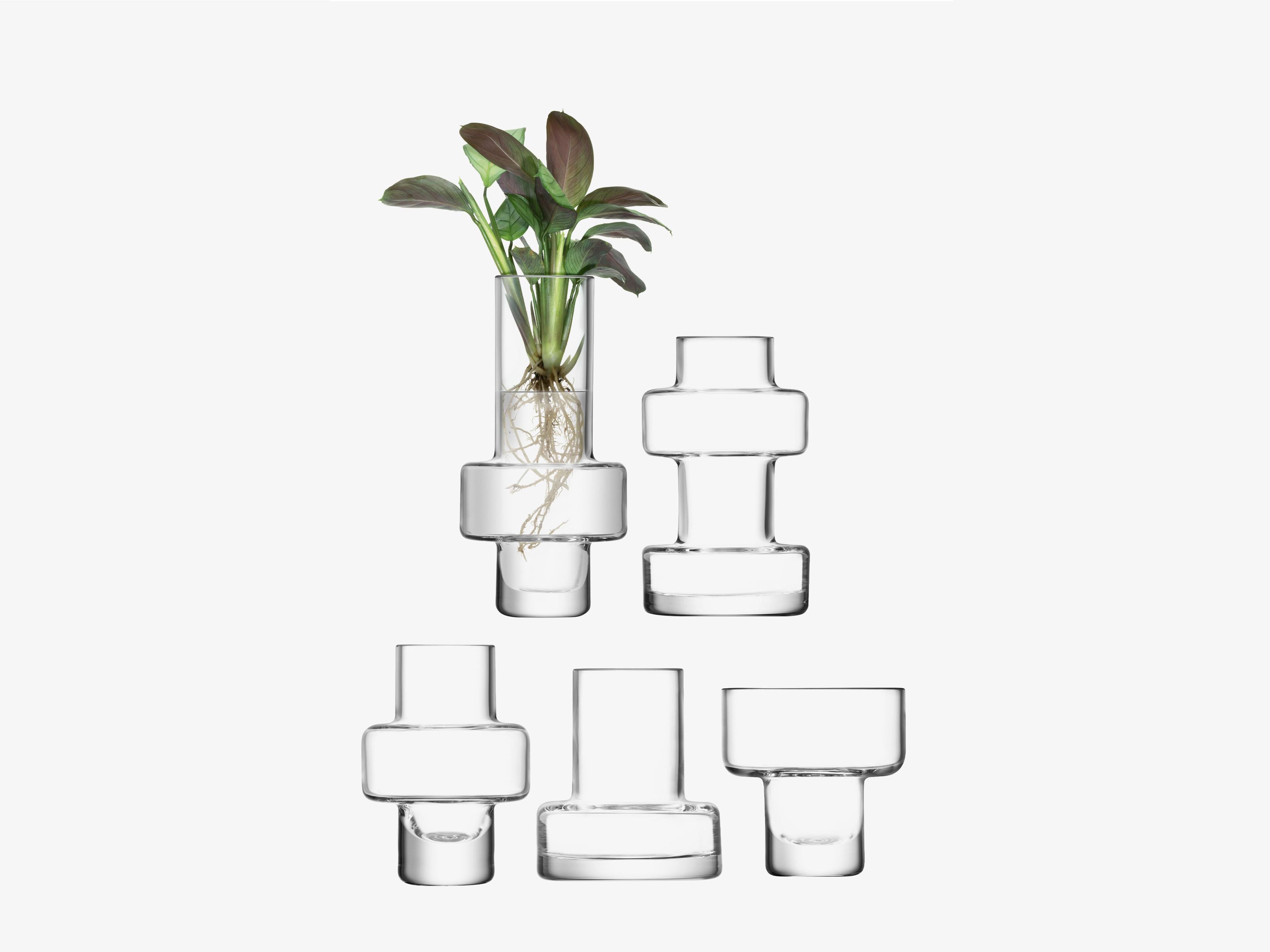 Набор из дутого и переработанного стекла LSA METROPOLE FIVE MINI VASE SET ARCH-00013982