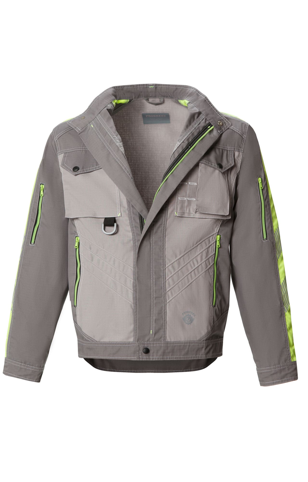 68818 Костюм "Прогресс" темно-серый светло-серый с лимонным  Летняя спецодежда  размер 52-54/182-188  - Вид №3