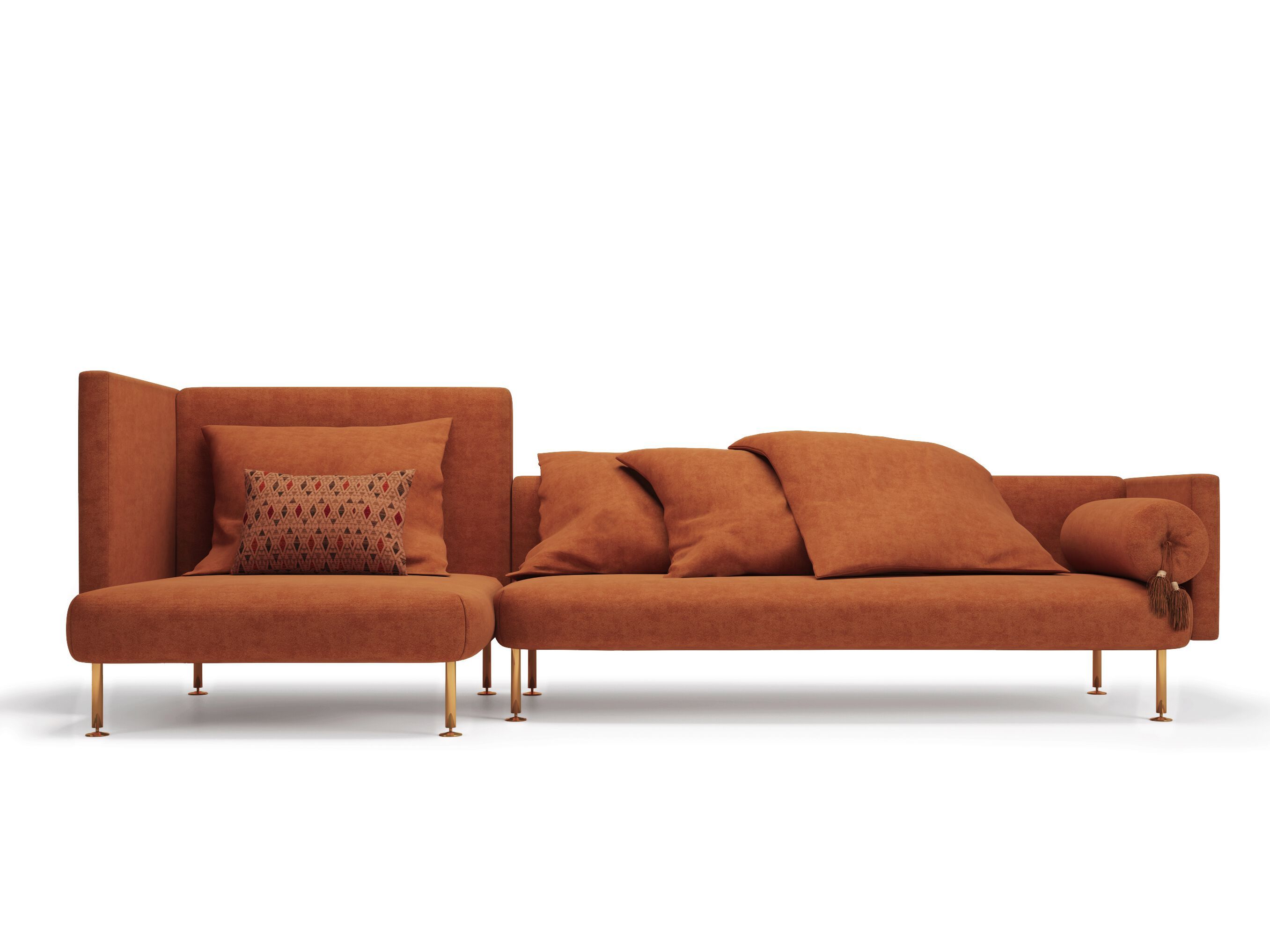 Тканевый диван с полуостровом HANNABI MODEL NO.09 ARCH-00065266 - Вид №1