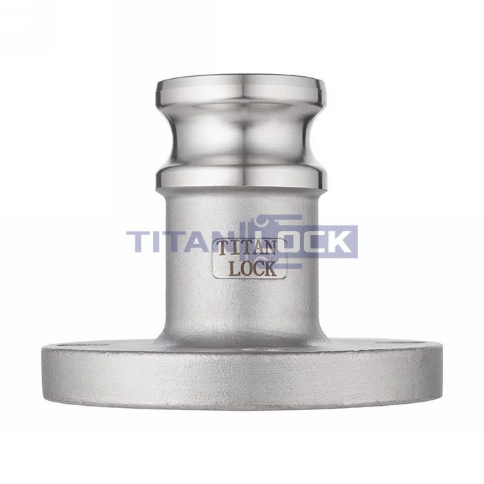 Камлок нержавеющий тип FA, ниппель с фланцем 1 1/2", AISI316, TL150FASS TITAN LOCK  - Вид №4