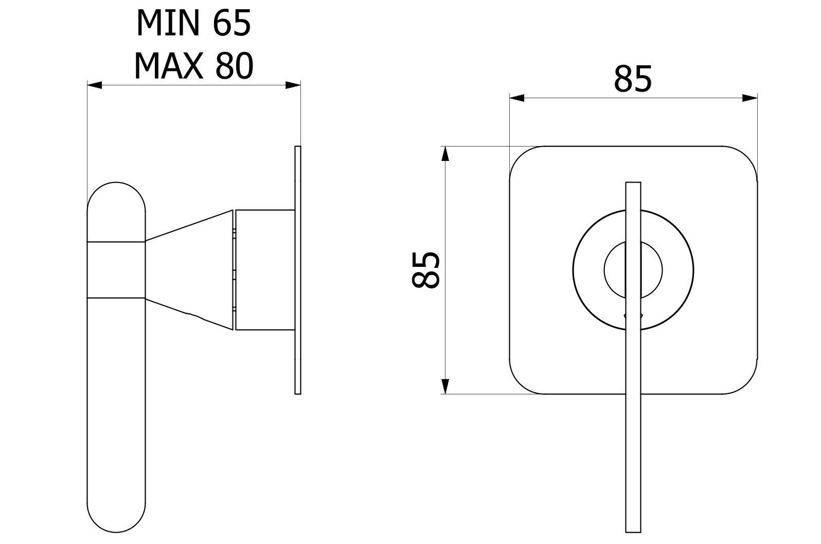 Односторонний настенный смеситель IB Soho ARCH-00102706 - Вид №6