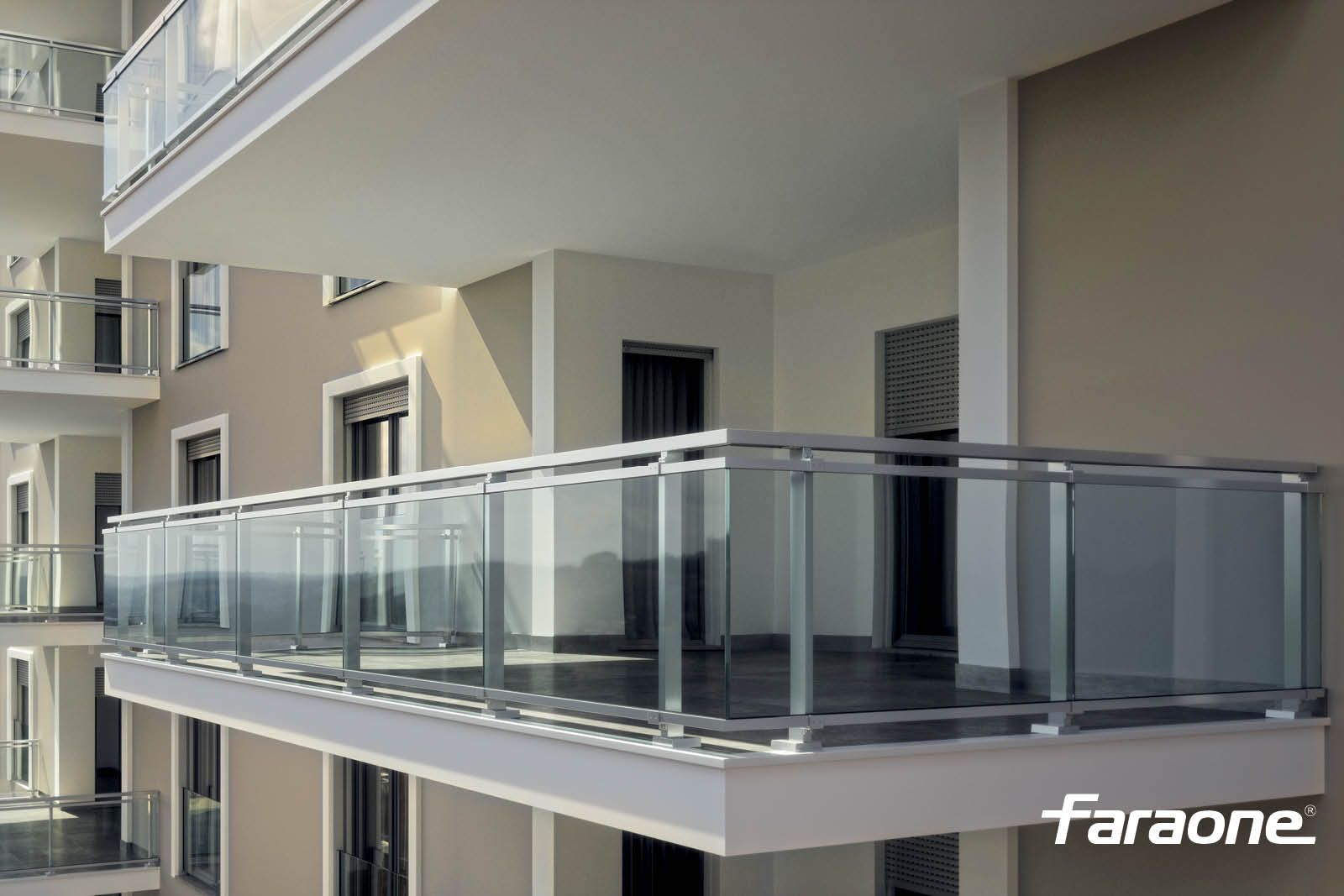 Перила из алюминия и стекла FARAONE Maior Evo ARCH-00016717