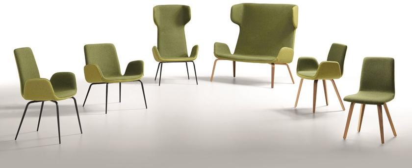 Midj Стул из мягкой ткани Light sun-id-1372465 - Вид №1