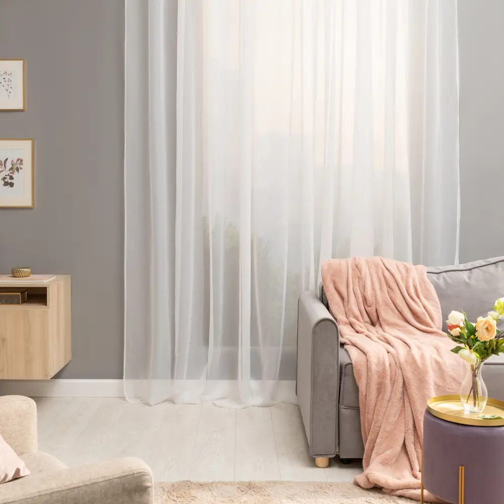 Тюль на ленте Inspire Polyone White 500x280 см цвет белый 17995657 STLM-2163678 