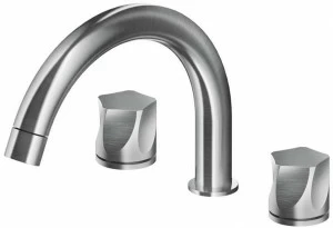 MGS Смеситель для ванны из нержавеющей стали на 3 отверстия Penta