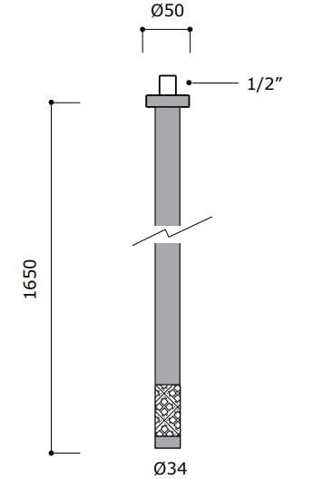Однорычажный смеситель для раковины из нержавеющей стали и стекла с 2 отверстиями MINA REVITRUM ARCH-00100150 - Вид №3