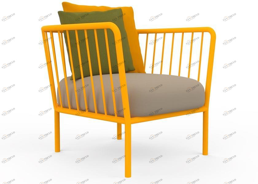 Diabla Кресло из термолакированного алюминия с подлокотниками Arp sun-id-1477853