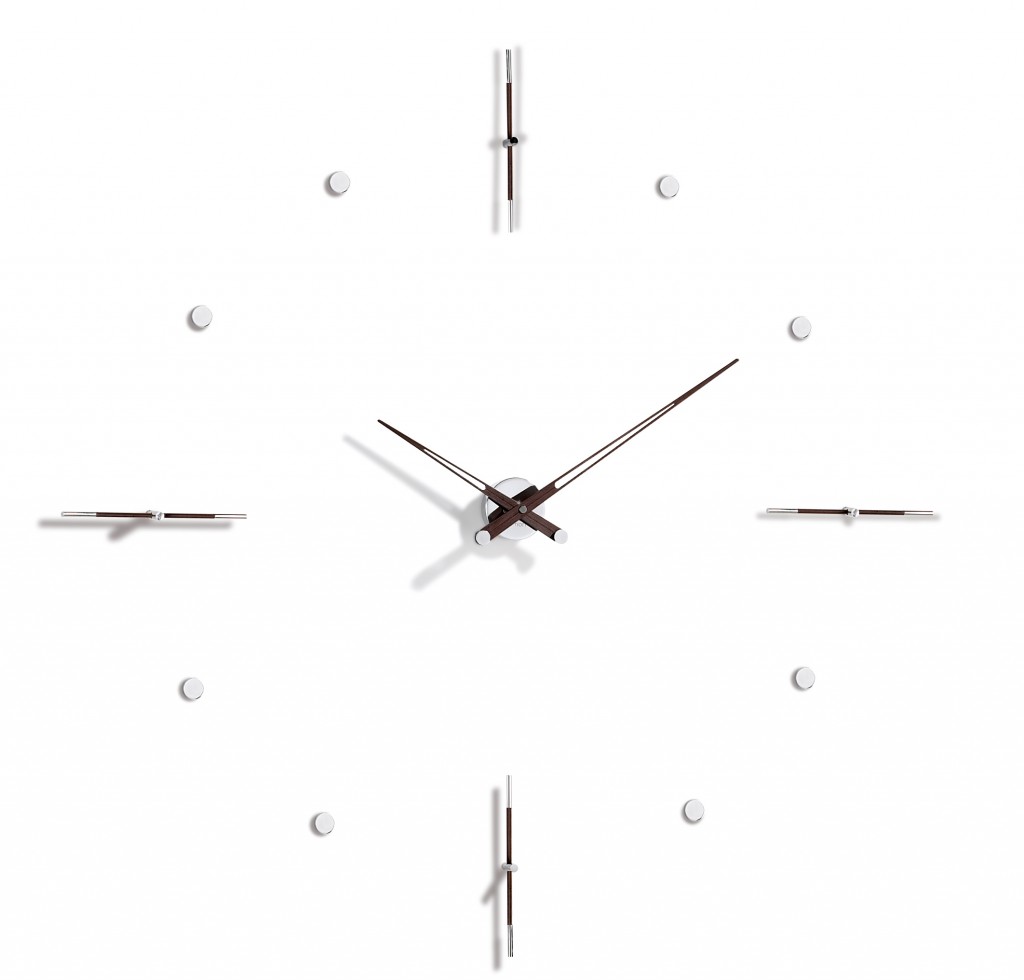 095534 Настенные часы N хром-венге 155 cm Nomon Mixto 