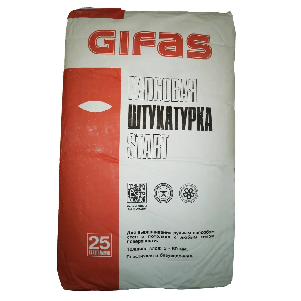 Штукатурка гипсовая Gifas Start 25 кг STLM-2183752