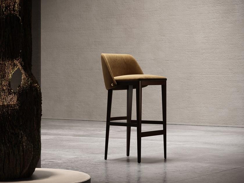 Domkapa Табурет из бука со спинкой из искусственной кожи sun-id-1438917 - Вид №2