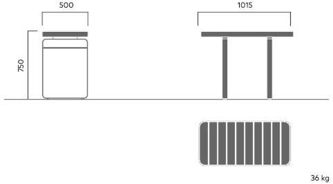 VESTRE Стол для общественных мест из стали и дерева Forum sun-id-1346174 - Вид №14