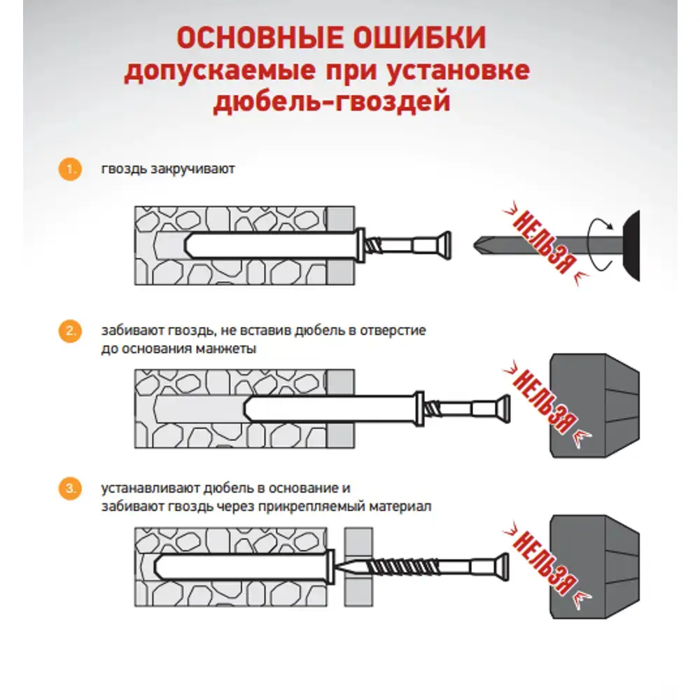 Дюбель-гвоздь нейлоновый Dilwis грибовидная манжета 6x60мм 8 шт. 89449454 STLM-2079706  - Вид №6