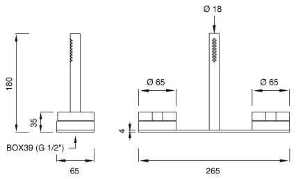 Ceadesign Кран из нержавеющей стали с ручным душем Giotto plus Gio 95 - Вид №1