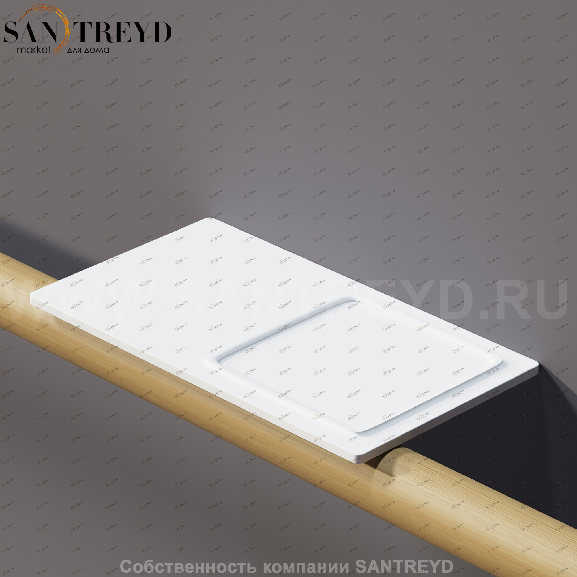 Agape DOT LINE Полка с мыльницей белая ADTL0466.Z ADTL0466Z