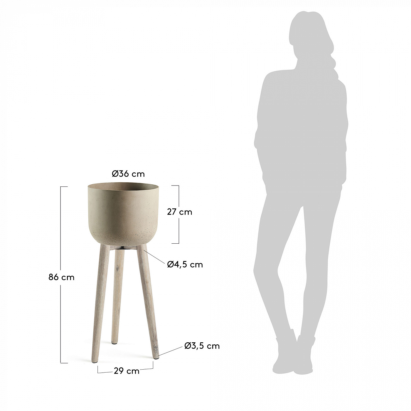 057637 Кашпо Stahl AA1763RF86 La Forma Merida  - Вид №2