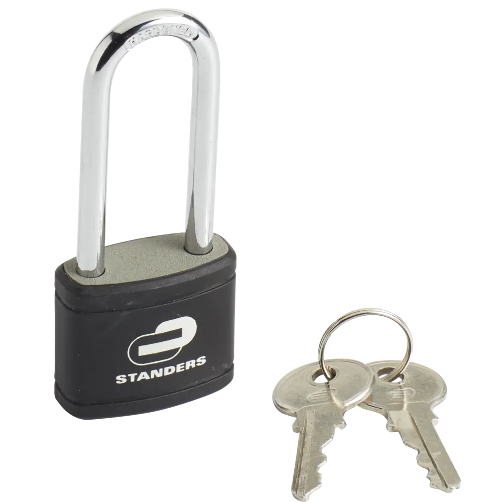 Замок навесной Standers с длинной дужкой 35x30 мм чугун STLM-2178161 - Вид №1