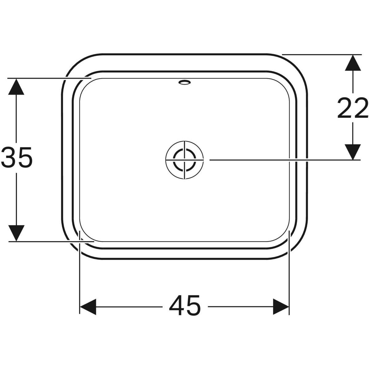 Встраиваемый прямоугольный умывальник в витрине Geberit VariForm ARCH-00092899 - Вид №2
