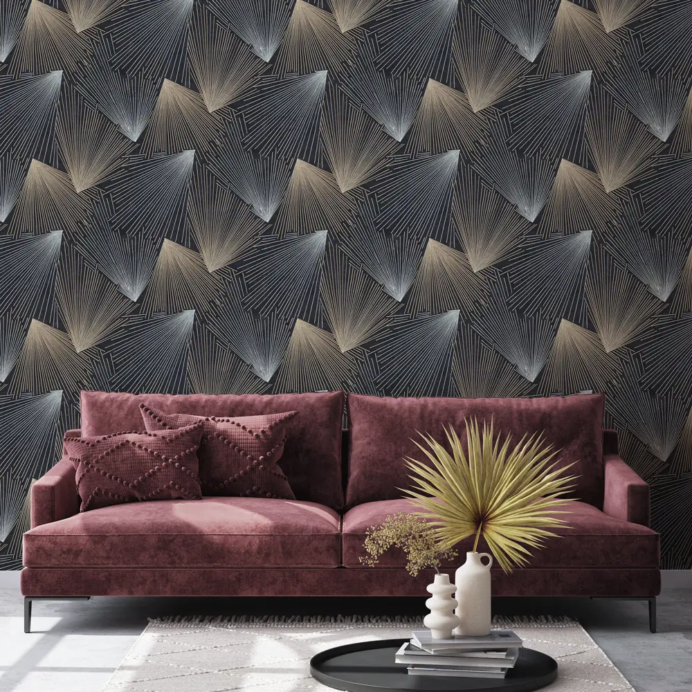 Обои флизелиновые Euro Decor Salute черные 1.06 м ED7211-22 STLM-2135612 - Вид №2