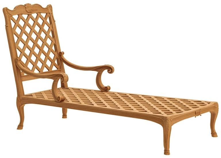 ASTELLO Кресло для отдыха из тика Fleur de lys sun-id-1425228 - Вид №2