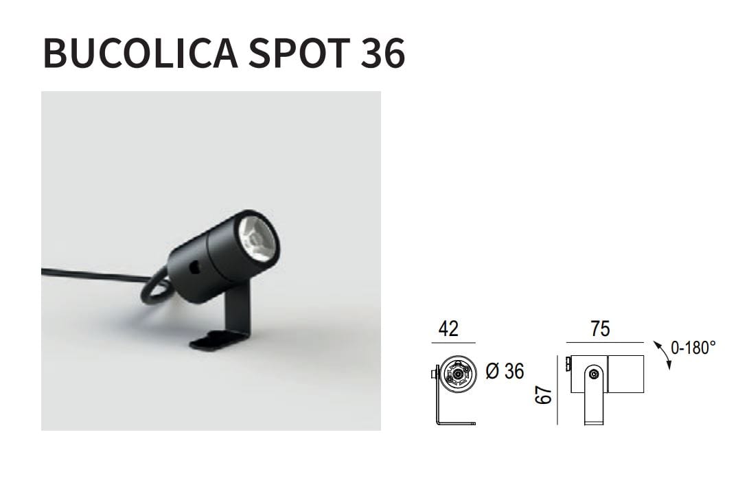 Регулируемый алюминиевый светодиодный прожектор Lucifero's буколический ARCH-00119469 - Вид №2